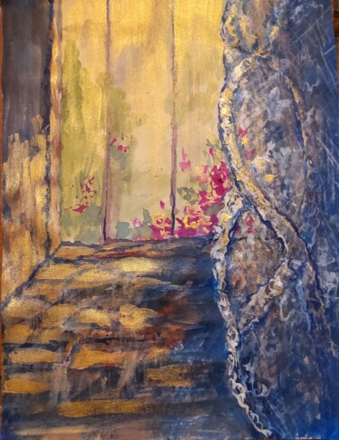 Painting titled "View from the Window" by Sue Lorenz, Original Artwork, Acrylic