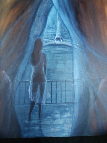 Ζωγραφική με τίτλο "In the Shadow of La…" από Sue Lorenz, Αυθεντικά έργα τέχνης, Λάδι Τοποθετήθηκε στο Αλουμίνιο