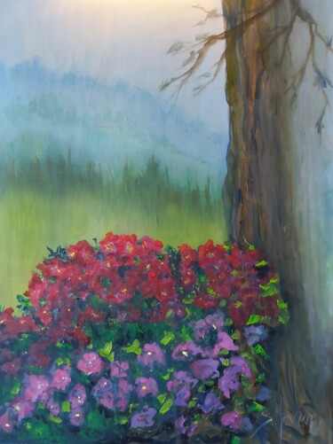 Картина под названием "At the Grand View" - Sue Lorenz, Подлинное произведение искусства, Масло Установлен на Деревянная рам…