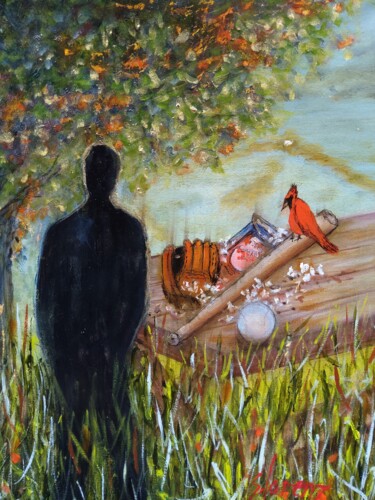 Pittura intitolato "Nostalgia I" da Sue Lorenz, Opera d'arte originale, Olio