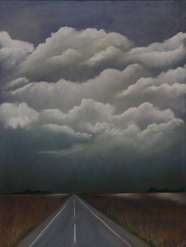 Painting titled "This Menacing Sky" by Skylucy, Original Artwork