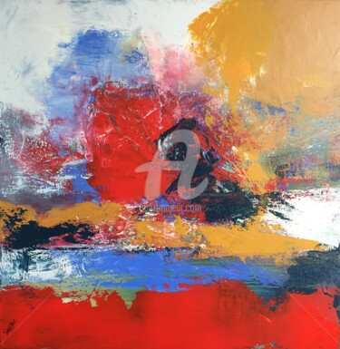 Peinture intitulée "Abstraction 2" par Suely Blot, Œuvre d'art originale, Acrylique