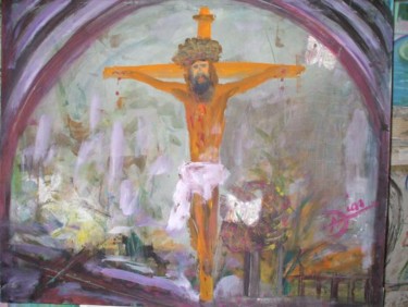Pintura titulada "el cristo" por Diaz Cazalla Antonio, Obra de arte original