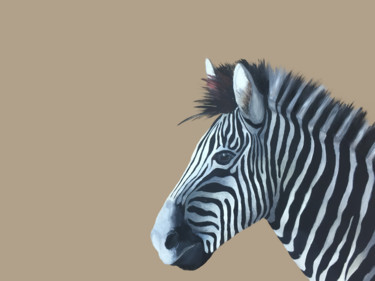 Painting titled "ZEBRA" by Guillaume Suety, Original Artwork
