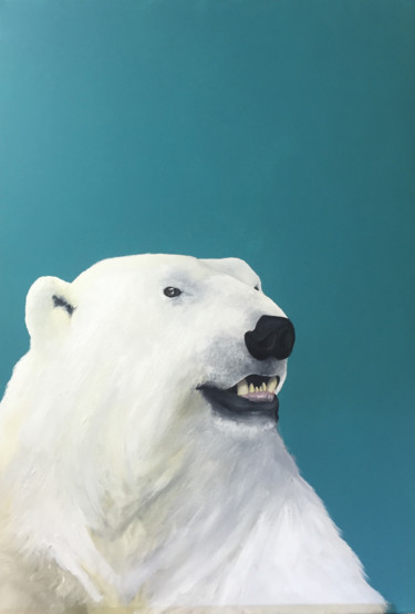 Painting titled "POLAR BEAR" by Guillaume Suety, Original Artwork