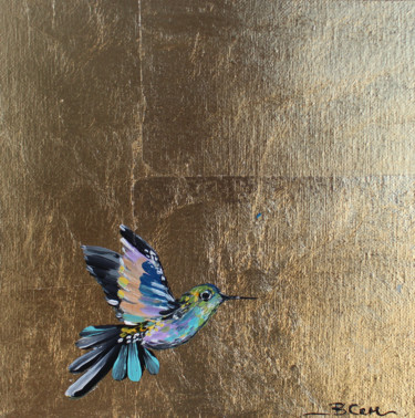 Pintura intitulada "Hummingbird 2 oil P…" por Viktoria Sukhanova, Obras de arte originais, Óleo