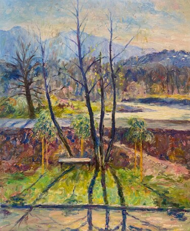 Peinture intitulée "scenery 4" par Suleiman Valetov, Œuvre d'art originale, Huile Monté sur Châssis en bois