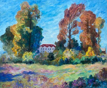 Картина под названием "scenery 11" - Suleiman Valetov, Подлинное произведение искусства, Масло Установлен на Деревянная рама…