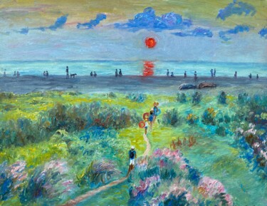 Peinture intitulée "scenery 15" par Suleiman Valetov, Œuvre d'art originale, Huile Monté sur Châssis en bois