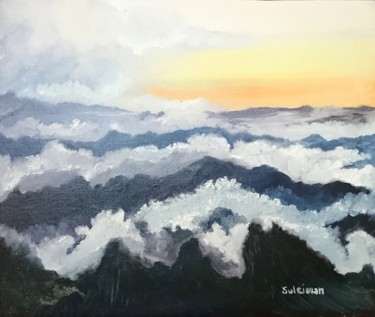 Pittura intitolato "cloud-park.jpg" da Suleiman, Opera d'arte originale, Olio