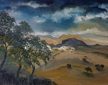 Painting titled "Desert-storm.jpg" by Suleiman, Original Artwork, Oil