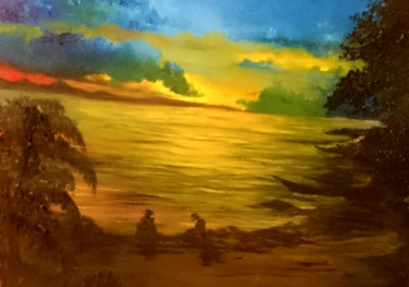 Painting titled "sundown.jpg" by Suleiman, Original Artwork, Oil