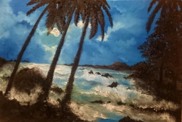 「Breakers Puerto Gal…」というタイトルの絵画 Suleimanによって, オリジナルのアートワーク, オイル ウッドストレッチャーフレームにマウント