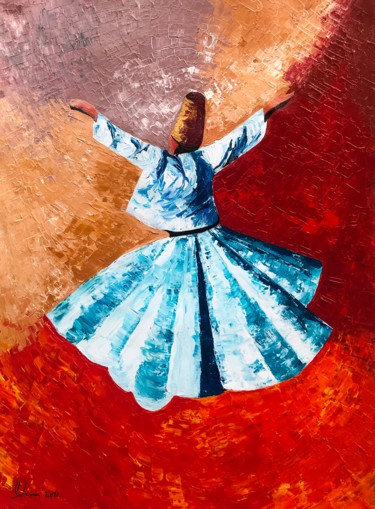 Painting titled "Whirling serenity P…" by Suleman Rehman, Original Artwork, Acrylic