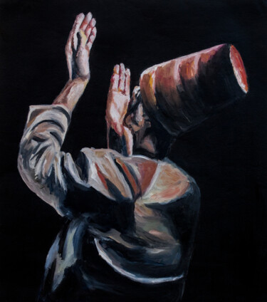 Peinture intitulée "Sufi Supplication" par Suleman Rehman, Œuvre d'art originale, Huile