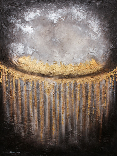 Painting titled "Dazzling Rays Conte…" by Suleman Rehman, Original Artwork, Acrylic Mounted on Wood Stretcher frame