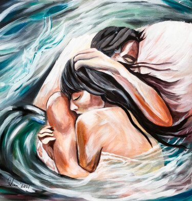 Malerei mit dem Titel "All my love" von Suleman Rehman, Original-Kunstwerk, Acryl