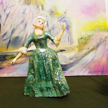 Скульптура под названием "Дама" - Irina Kazanskaya, Подлинное произведение искусства, Папье-маше