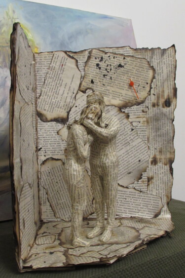 Sculpture intitulée "Роман" par Irina Kazanskaya, Œuvre d'art originale, Papier mâché