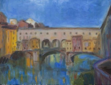 Картина под названием "Флоренция, Старый м…" - Irina Kazanskaya, Подлинное произведение искусства, Масло