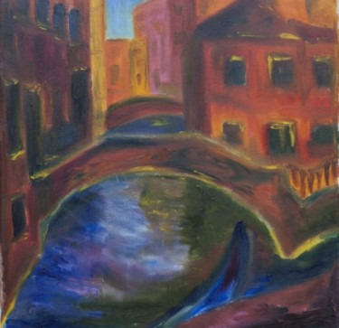 Painting titled "Венеция, канал. Ven…" by Irina Kazanskaya, Original Artwork, Oil