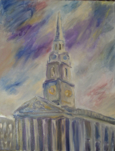 Картина под названием "Церковь св. Мартина…" - Irina Kazanskaya, Подлинное произведение искусства