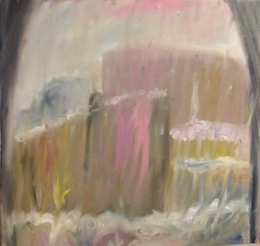 Pittura intitolato "Вид из окна. Throug…" da Irina Kazanskaya, Opera d'arte originale, Olio