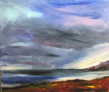 Картина под названием "Осень на заливе. Au…" - Irina Kazanskaya, Подлинное произведение искусства, Масло