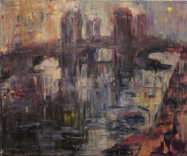 Painting titled "Чернышев мост" by Irina Kazanskaya, Original Artwork, Oil