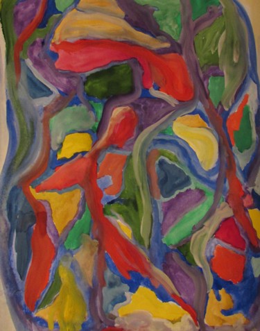 Painting titled "Движение" by Irina Kazanskaya, Original Artwork, Gouache