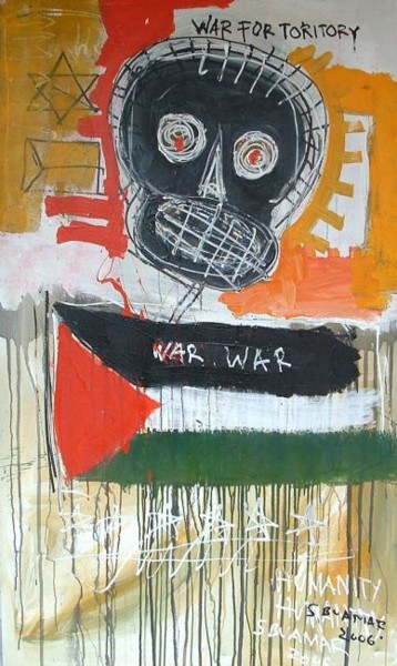 Картина под названием "War For Territory" - Suliyat Buamar, Подлинное произведение искусства, Акрил