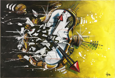 Pintura titulada "Les 4 éléments. Vent" por Acide. Art, Obra de arte original, Acrílico Montado en Bastidor de camilla de ma…