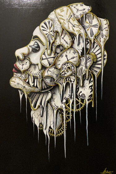 Peinture intitulée "Instinct surréaliste" par Acide. Art, Œuvre d'art originale, Acrylique Monté sur Châssis en bois