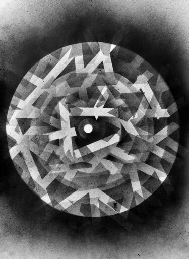 Ζωγραφική με τίτλο "Primordial Geometri…" από Sumit Ratta, Αυθεντικά έργα τέχνης, Ακρυλικό