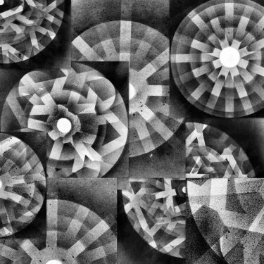 Digitale Kunst mit dem Titel "Primordial geometri…" von Sumit Ratta, Original-Kunstwerk, Digitale Malerei