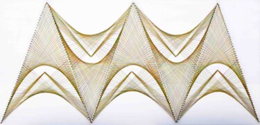 Sculpture titled "Nailed it Series No…" by Sumit Ratta, Original Artwork, String Art