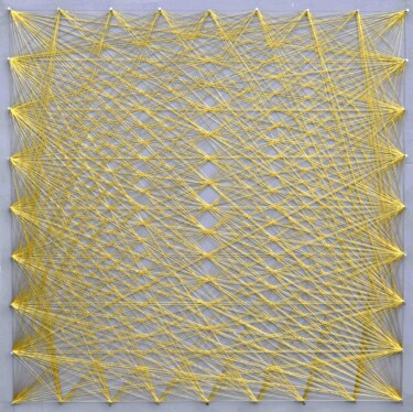 Γλυπτική με τίτλο "Nailed it Series No…" από Sumit Ratta, Αυθεντικά έργα τέχνης, String Art