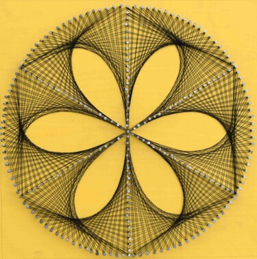 Escultura intitulada "Nailed it Series No…" por Sumit Ratta, Obras de arte originais, String Art