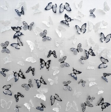 Escultura titulada "Butterfly Park" por Sumit Ratta, Obra de arte original, Plástico Montado en Panel de madera