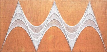 Γλυπτική με τίτλο "Nailed it Series No…" από Sumit Ratta, Αυθεντικά έργα τέχνης, String Art