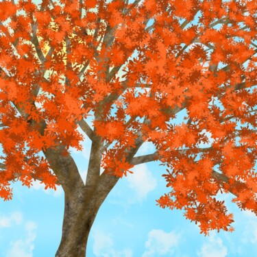 Digitale Kunst getiteld "Semur tree" door Sumit Ratta, Origineel Kunstwerk, Digitaal Schilderwerk