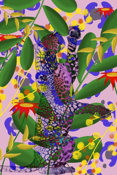 Arte digitale intitolato "Pink safari" da Sumit Ratta, Opera d'arte originale, Pittura digitale