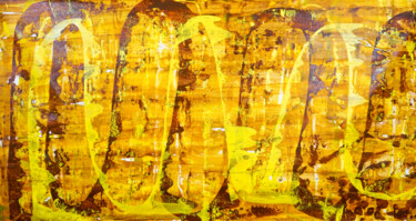 Schilderij getiteld "Composition No. 309" door Sumit Ratta, Origineel Kunstwerk, Acryl Gemonteerd op Frame voor houten branc…