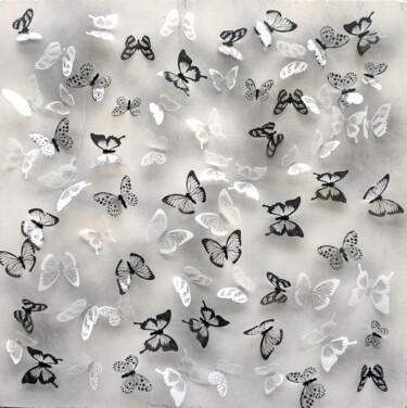 "Butterfly Park 2" başlıklı Heykel Sumit Ratta tarafından, Orijinal sanat, Plastik Ahşap panel üzerine monte edilmiş