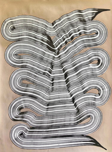 Картина под названием "Drawing 370" - Sumit Ratta, Подлинное произведение искусства, Чернила