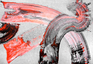 Картина под названием "Hemp canvas Composi…" - Sumit Ratta, Подлинное произведение искусства, Акрил Установлен на Деревянная…