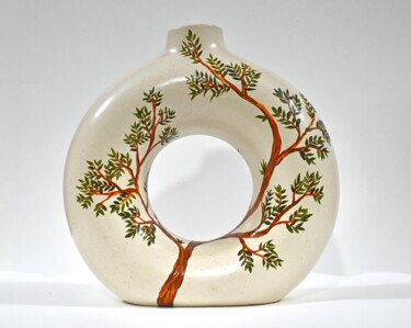 Escultura intitulada "Spring on my vase" por Sumit Ratta, Obras de arte originais, Cerâmica