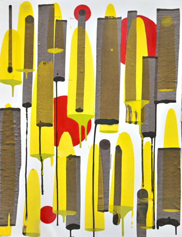 Malerei mit dem Titel "Composition 437" von Sumit Ratta, Original-Kunstwerk, Tinte