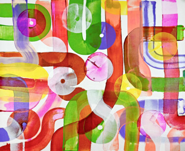 Malerei mit dem Titel "Composition No. 439" von Sumit Ratta, Original-Kunstwerk, Acryl