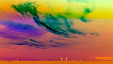 Photography titled "Vivid sunset" by Sumit Ratta, Original Artwork, Manipulated Photography
